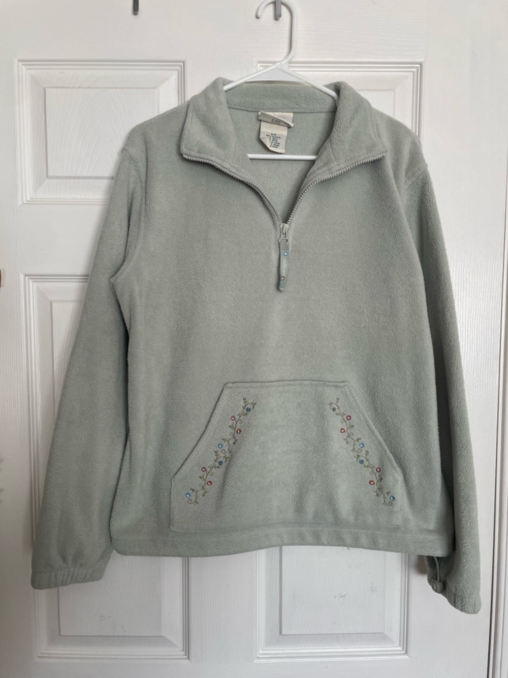 Vintage Northern Reflections Women’s Small Half-Zip Fleece Pullover - Sage Green
